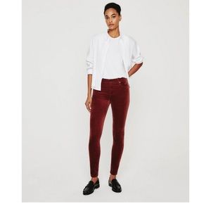 Adriano goldschmied Super Skinny Burgandy Velvet